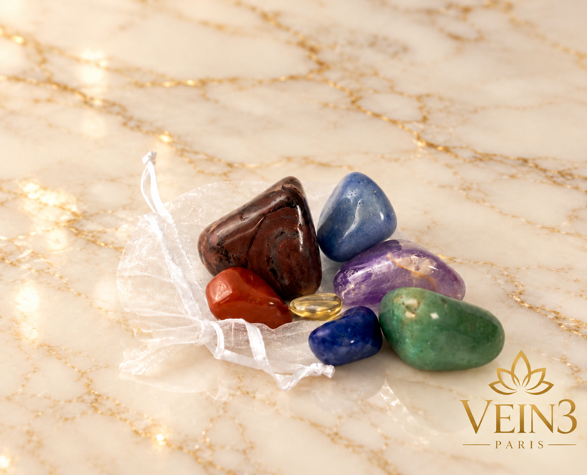 7 pierres des chakras – Ensemble de pierres polies | VEIN3