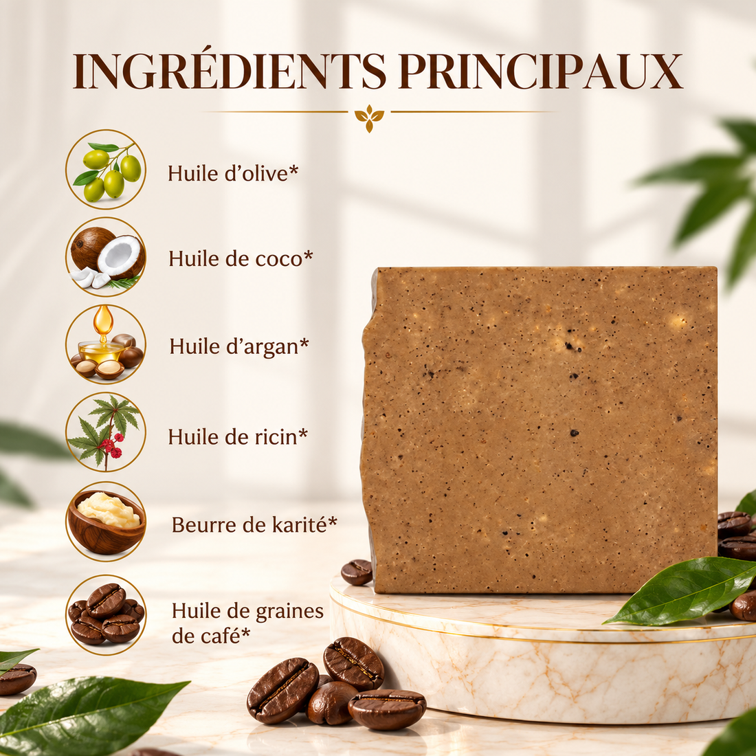 Savon Bio Exfoliant au Café : Naturel et Nourrissant
