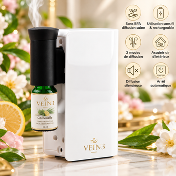 Diffuseur Sans Fil avec Batterie Rechargeable Mobysens Blanc