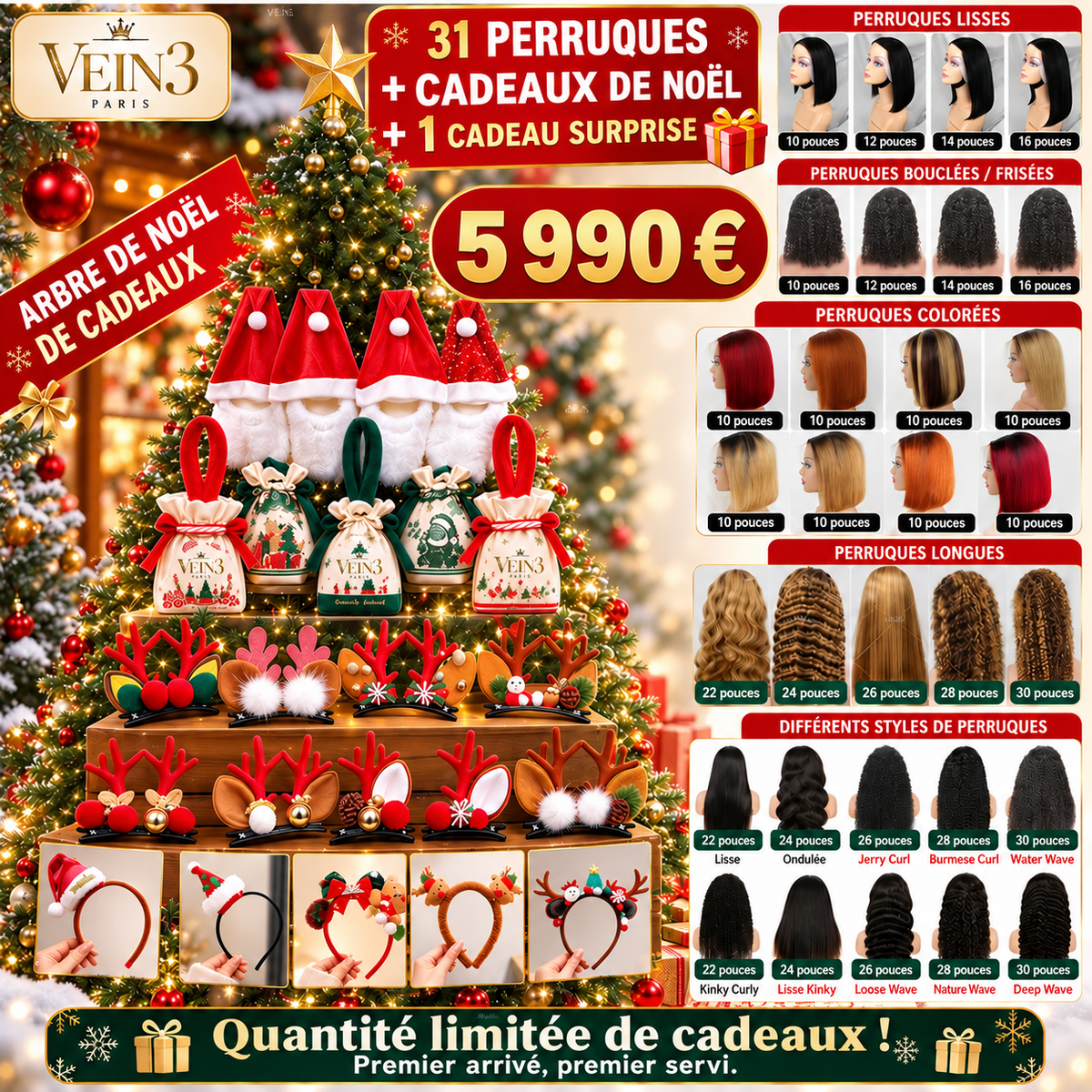 Lot de 31 Perruques : Offre Grossiste pour Revendeurs