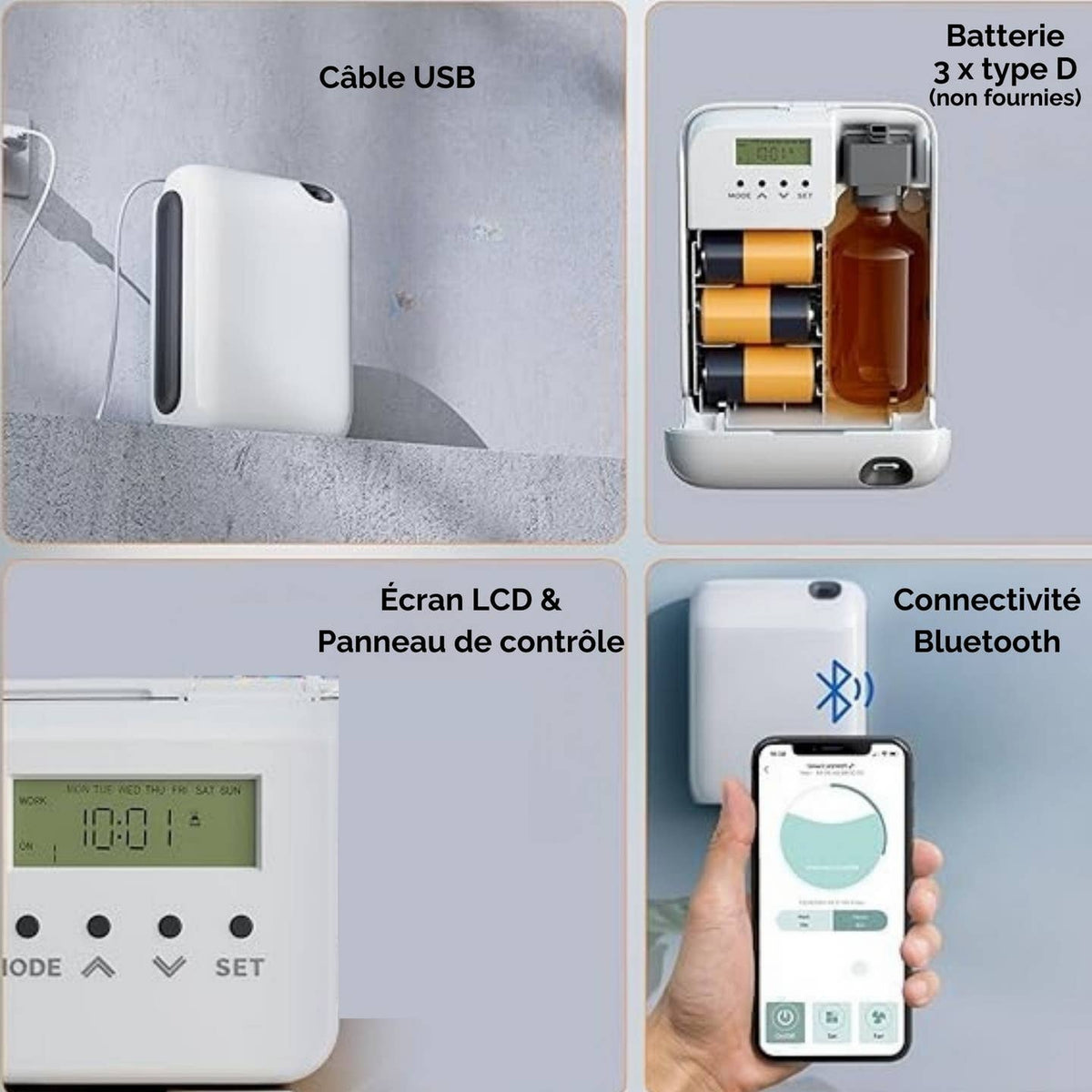 Diffuseur Pro DP100 — Diffuseur de parfum connecté, sans fil