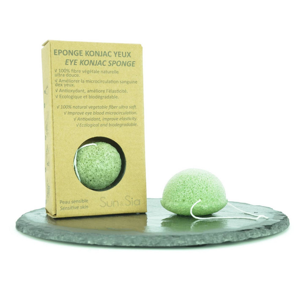 Éponge Konjac pour le Visage – 100 % Naturelle