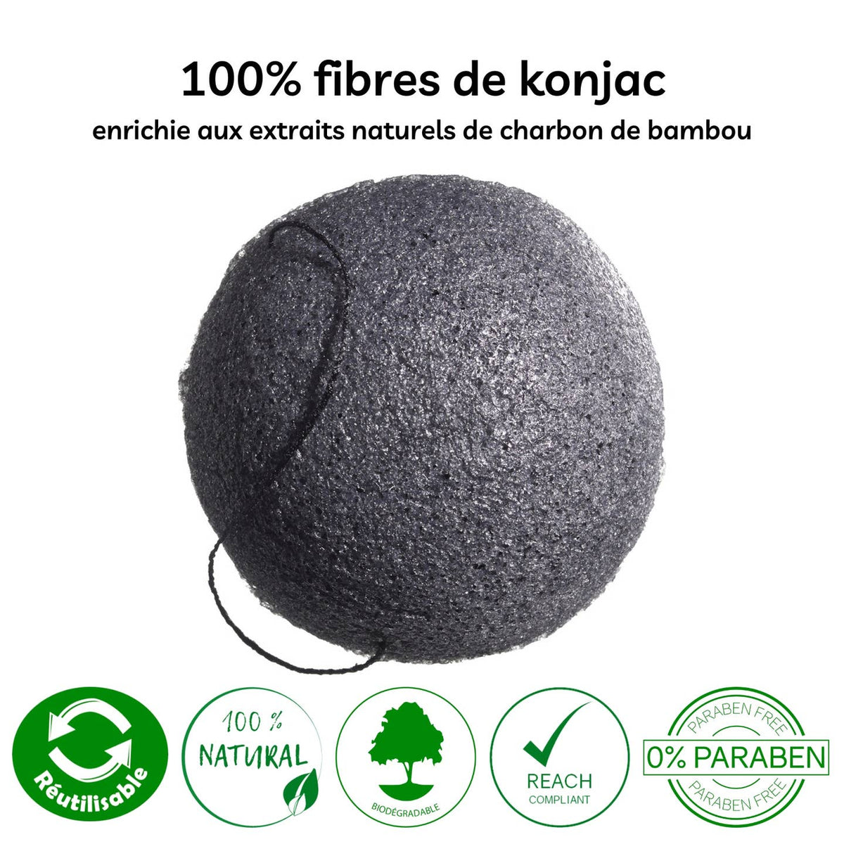 Éponge Konjac pour le Visage – 100 % Naturelle