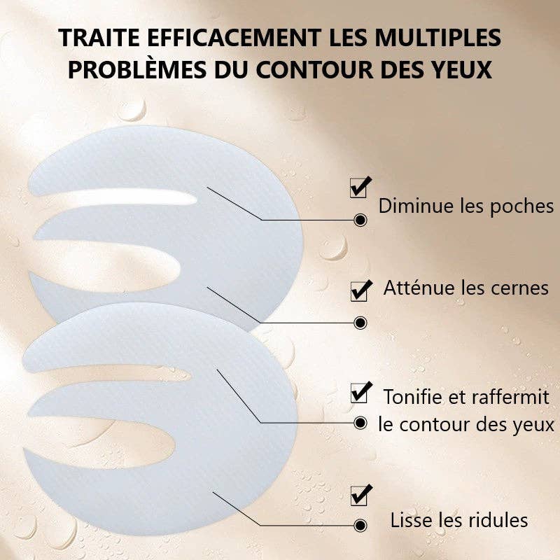 Patchs hydrogel pour les yeux au collagène