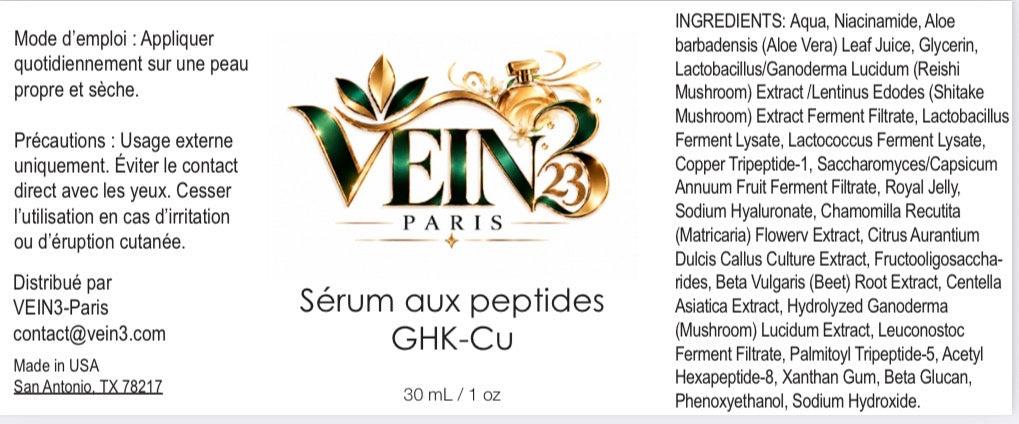 Sérum Peptides GHK-CU SNAP-8 (cuivre) - 30 ml– Anti-âge; Hydratation | 30 ml