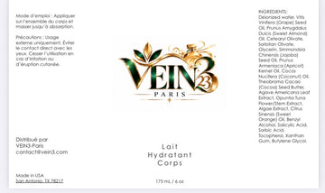 Lait Hydratant Corps VEIN3 – Nutrition, Douceur & Éclat